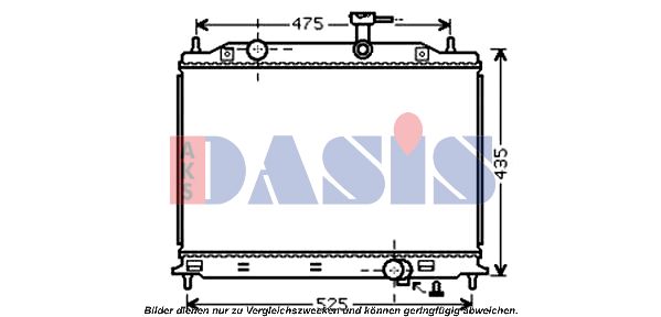 AKS DASIS Радиатор, охлаждение двигателя 510076N